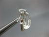 ESTATE WIDE .73CT DIAMOND 18K WHITE GOLD 3D CRISS CROSS CLIP ON HANGING EARRINGS