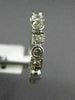ESTATE .26CT DIAMOND 14K WHITE GOLD ROUND & SQUARE FILIGREE ETERNITY RING #14417