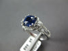 1.45CT DIAMOND & AAA SAPPHIRE 14K WHITE GOLD 3D CUSHION FILIGREE ENGAGEMENT RING