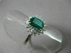 ANTIQUE 1.90CT DIAMOND & AAA COLOMBIAN EMERALD PLATINUM ENGAGEMENT RING #22258