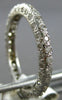 ESTATE 1CT DIAMOND 14KT WHITE GOLD 3 ROW ROUND ETERNITY WEDDING ANNIVERSARY RING