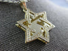 .42CT DIAMOND 14KT YELLOW GOLD 3D DOUBLE PLATED STAR OF DAVID FLOATING PENDANT