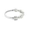 4.60CT DIAMOND 18KT WHITE GOLD MULTI SHAPE SQUARE CIRCULAR CUFF BANGLE BBRACELET