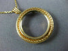 ESTATE 14KT YELLOW GOLD 3D CLASSIC ROPE ROUND COIN FRAME PENDANT #MILANO028