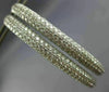 ESTATE EXTRA LARGE 7.64CT DIAMOND 18KT WHITE GOLD 3D OVAL HOOP HANGING EARRINGS