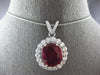 EXTRA LARGE 13.79CT DIAMOND & AAA RUBY 14KT WHITE GOLD 3D CLASSIC PENDANT #27986