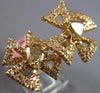 EXTRA LARGE 2.09CT WHITE & MOCHA DIAMOND 18KT WHITE & ROSE GOLD CRISS CROSS RING