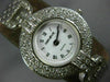 LARGE GENEVE 1.80CT DIAMOND 14KT WHITE GOLD ROUND ROMAN NUMERAL WATCH #2304