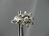 ANTIQUE LARGE .85CT DIAMOND 14KT W GOLD ETOILE FLOWER CLIP ON EARRINGS #ELV22