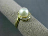 ESTATE .15CT DIAMOND & AAA SOUTH SEA PEARL 14KT YELLOW GOLD SOLITAIRE RING #2194