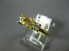 ESTATE .37CT DIAMOND 14KT YELLOW GOLD 3 STONE SEMI MOUNT ENGAGEMENT RING #22422