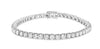 ESTATE LARGE 7.0CT DIAMOND 14KT WHITE GOLD 3D CLASSIC ROUND TENNIS BRACELET