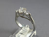 ESTATE 1.2CT DIAMOND 14K WHITE GOLD CLASSIC ROUND 3 STONE LUCIDA ENGAGEMENT RING