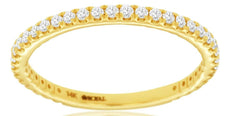 .34CT DIAMOND 14K YELLOW GOLD ROUND SHARED PRONG 3/4TH ETERNITY ANNIVERSARY RING