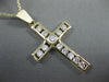 ESTATE LARGE 1.56CT DIAMOND 14KT YELLOW GOLD CHANNEL SET CROSS PENDANT #1610
