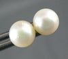 ESTATE AAA SOUTH SEA PEARL 14KT YELLOW GOLD 3D CLASSIC 6MM STUD EARRINGS #27274