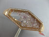 LARGE 3.06CT DIAMOND 18KT ROSE GOLD 3D HEXAGON FLOATING FUN CUFF BANGLE BRACELET