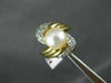 ANTIQUE DIAMOND 9MM SOUTH PEARL 14KT YELLOW GOLD COCKTAIL RING #17189