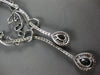 LARGE 24.20CT WHITE & MOCHA DIAMOND & SMOKY TOPAZ 14K WHITE GOLD LARIAT NECKLACE
