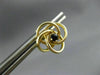 ESTATE .25CT AAA SAPPHIRE 14KT YELLOW GOLD 3D LOVE KNOT STUD EARRINGS #20858