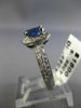 ESTATE 1.33CT DIAMOND & AAA SAPPHIRE 14KT WHITE GOLD OVAL ENGAGEMENT RING #11711