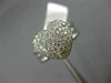 ESTATE WIDE .65CT DIAMOND 14KT WHITE GOLD 3D PAVE HEART PROMISE LOVE RING #671