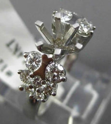 .82CT DIAMOND 14K WHITE GOLD CLASSIC 2 ROW ROUND SEMI MOUNT ENGAGEMENT RING 1273