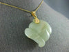 ANTIQUE JADE 14KT YELLOW GOLD 3D HANDCRAFTED CLASSIC LUCKY FISH PENDANT #25825