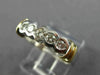 ESTATE .35CT DIAMOND 14K TWO TONE GOLD 3D 5 STONE BEZEL ANNIVERSARY RING #3766
