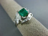 ESTATE 1.53CT DIAMOND & AAA EMERALD 14KT WHITE GOLD BAGUETTE ENGAGEMENT RING 121
