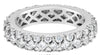 2.49CT DIAMOND 18K WHITE GOLD ROUND & PRINCESS ETERNITY WEDDING ANNIVERSARY RING