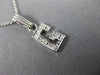 ESTATE .10CT DIAMOND 14KT WHITE GOLD CLASSIC "G" INITIAL PENDANT #MILANO003