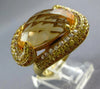 EXTRA LARGE 18.3CT DIAMOND & AAA YELLOW SAPPHIRE & CITRINE 14KT YELLOW GOLD RING