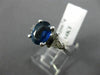 2.0CT TRILLION DIAMOND & AAA SAPPHIRE 14KT WHITE GOLD OVAL ENGAGEMENT RING 20674