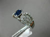 ESTATE 2.41CT ROUND DIAMOND & SAPPHIRE 18KT WHITE GOLD 3D BEZEL ENGAGEMENT RING