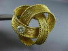 ESTATE LARGE TIFFANY & CO. .52CT DIAMOND 18KT YELLOW GOLD KNOT BOW BROOCH #2559