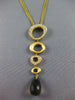 LARGE 1.8CT DIAMOND AAA SMOKY TOPAZ 18K YELLOW GOLD LARIAT MULTI STRAND NECKLACE