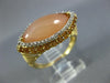 1.10CT DIAMOND & YELLOW SAPPHIRE & PINKISH ORANGE QUARTZ 14KT 2 TONE GOLD RING