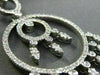ESTATE LARGE 2.10CT DIAMOND 14K WHITE GOLD FLOATING CIRCLE OF LIFE PENDANT #1585