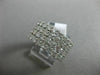 ESTATE LARGE 2.90CT DIAMOND 14K WHITE GOLD 3D MULTI ROW WEDDING ANNIVERSARY RING