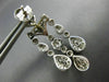 ESTATE LARGE 2.60CT DIAMOND 14K WHITE GOLD TEAR DROP CHANDELIER HANGING EARRINGS