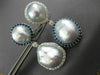 MASSIVE 4.35CT DIAMOND AAA SAPPHIRE & SOUTH SEA PEARL 18K WHITE GOLD 3D EARRINGS