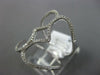 ESTATE LARGE .19CT DIAMOND 14KT WHITE GOLD 3D CLASSIC DOUBLE HEART FUN LOVE RING