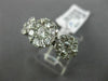 ESTATE LARGE 2.01CT DIAMOND 18K WHITE GOLD CLUSTER PAST PRESENT FUTURE LOVE RING