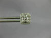 .54CT DIAMOND 18KT WHITE GOLD 3D ROUND & BAGUETTE CLUSTER SQUARE STUD EARRINGS