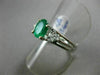ESTATE 1.63CT DIAMOND & AAA EMERALD 18K WHITE GOLD 3D HEART HALO ENGAGEMENT RING