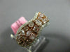 LARGE 3.54CT WHITE & PINK DIAMOND 18K WHITE & ROSE GOLD WEDDING ANNIVERSARY RING
