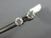 ESTATE .60CT DIAMOND 14KT WHITE GOLD 3D ROUND CLASSIC STUD EARRINGS #587