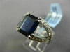 ESTATE LARGE 3.70CT DIAMOND & SAPPHIRE 18KT WHITE GOLD INFINITY ENGAGEMENT RING