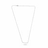 ESTATE 0.08CT DIAMOND 14KT WHITE GOLD 3D CLASSIC BAR LOVE NECKLACE